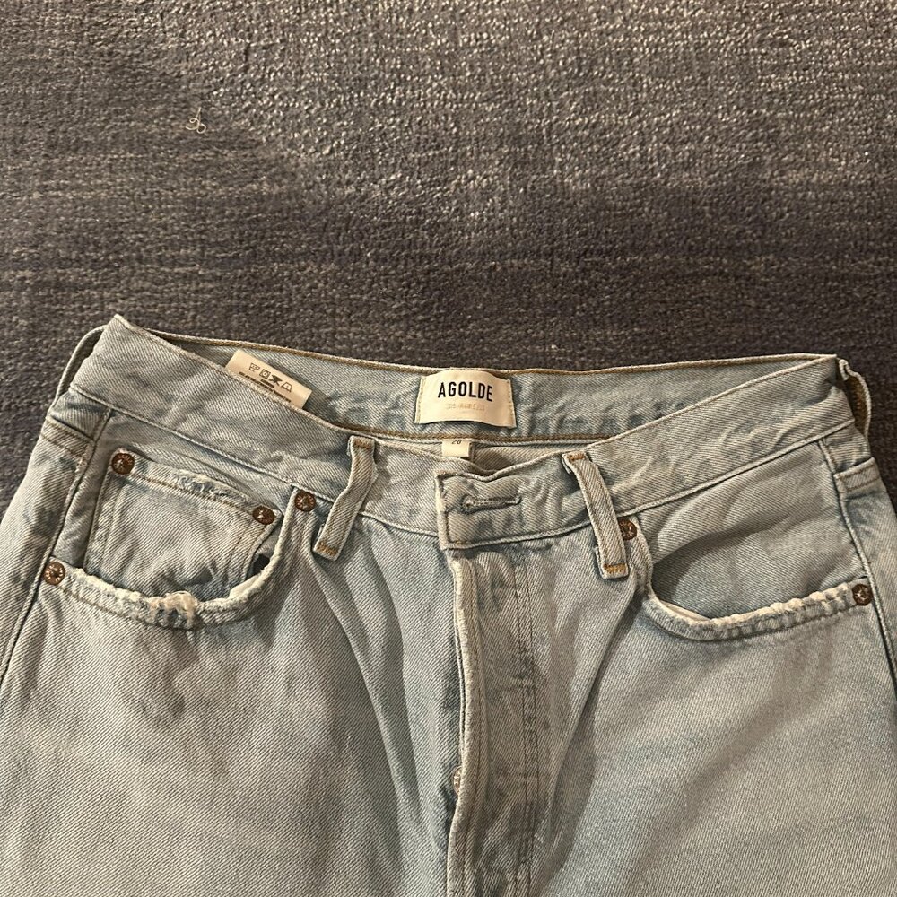 AGOLDE Ren Jean Womens 28 Smash Wide Leg Denim - Picture 3 of 4